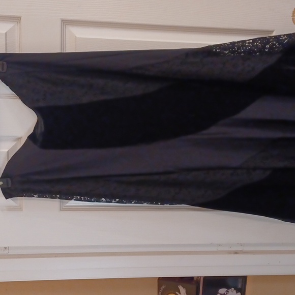 🖤Widow🖤COFFIN DREAMS Maxi Sateen Shear Lace Velvet Patchwork Swirl Skirt - Picture 6 of 12